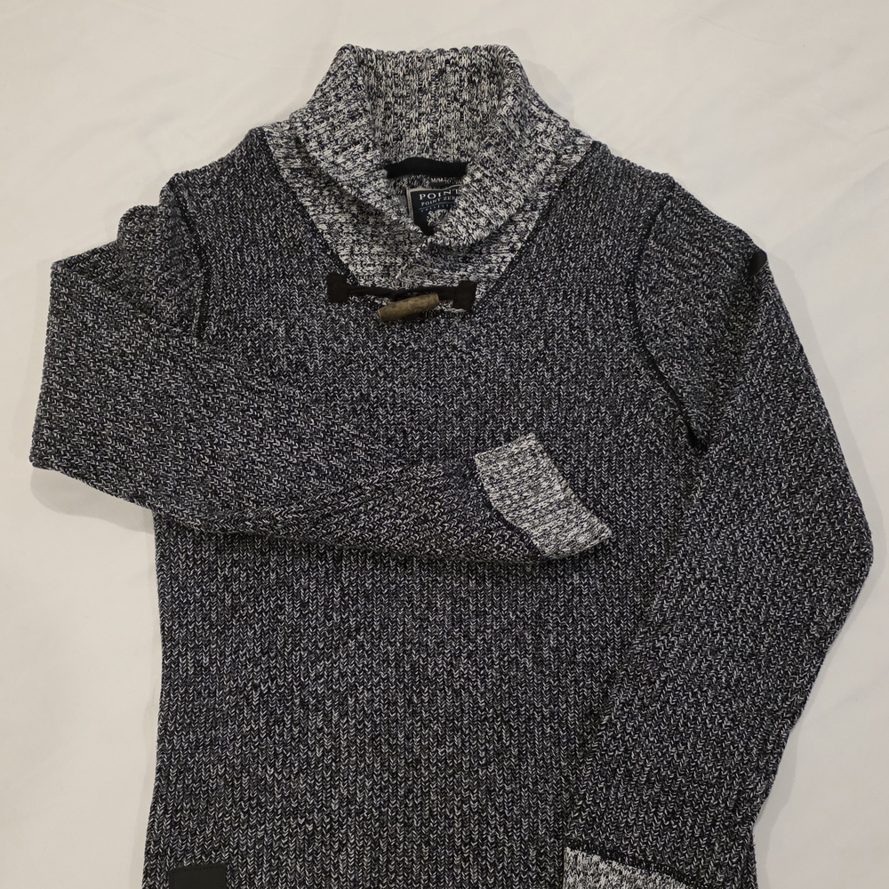 Point Zero Black and Gray Turtleneck Sweater